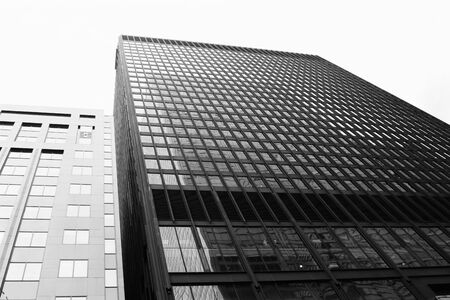 Black and white photo of the buildings in Toronto in May 2015