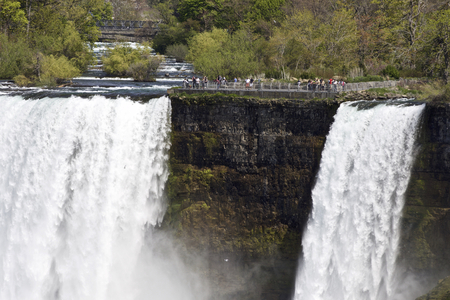 Beautiful photo of the amazing Niagara waterfall US sideの写真素材