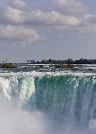 Postcard with an amazing Niagara waterfallの写真素材