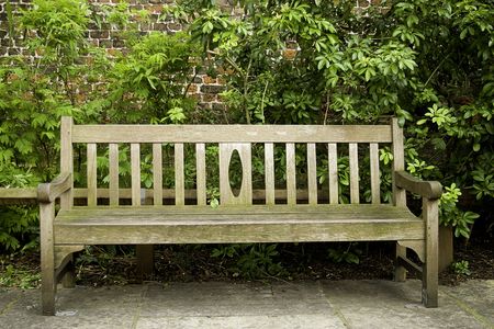 Empty seat in a parkの写真素材
