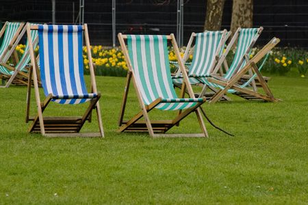 deckchairsの写真素材