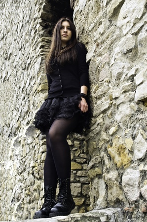Young gorl goth styleの写真素材