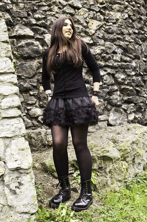 Young girl goth styleの写真素材