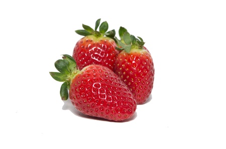 fresh strawberry on the clean isolated backgroundの写真素材
