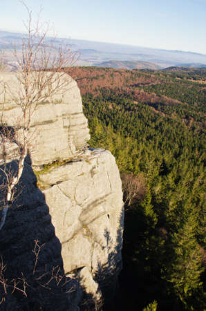 Szczeliniec - the rocky mountain in western Polandの写真素材