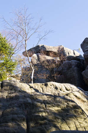 Szczeliniec - the rocky mountain in western Polandの写真素材