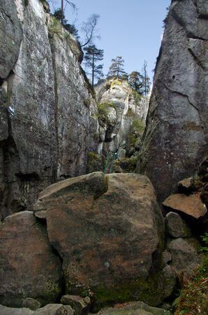 Szczeliniec - the rocky mountain in western Polandの写真素材
