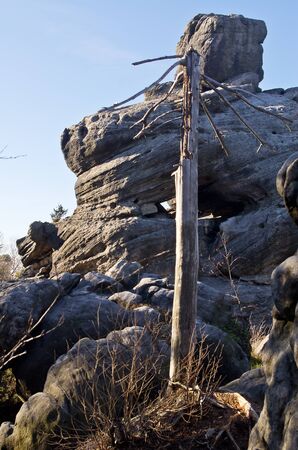 Szczeliniec - the rocky mountain in western Polandの写真素材