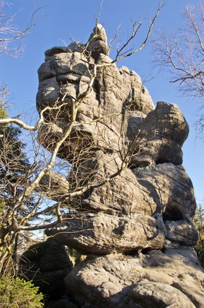 Szczeliniec - the rocky mountain in western Polandの写真素材