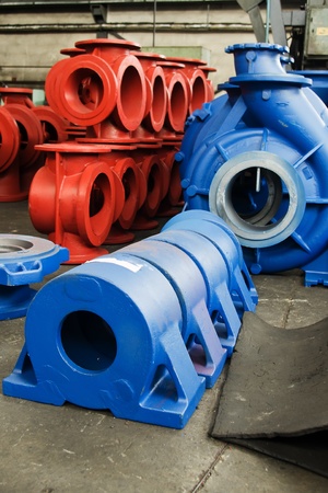 the cast iron parts for various machinesの写真素材