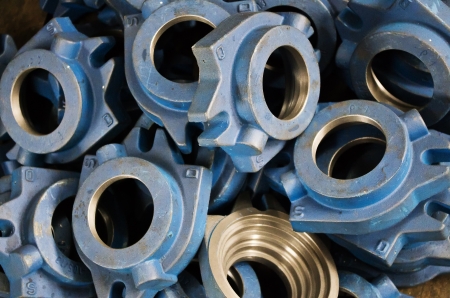 the cast iron parts for various machinesの写真素材