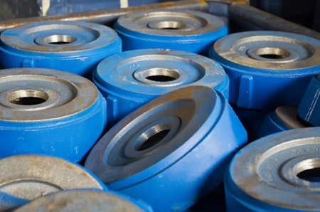 the cast iron parts for various machinesの写真素材