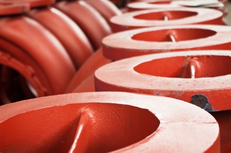 the cast iron parts for various machinesの写真素材