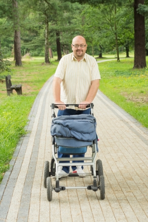 father in the parkの写真素材