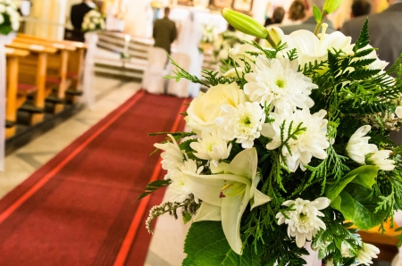 Wedding bouquet full of pretty flowersの写真素材