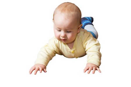 small caucasian boy,  eight months oldの写真素材