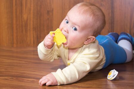 small caucasian boy,  eight months oldの写真素材