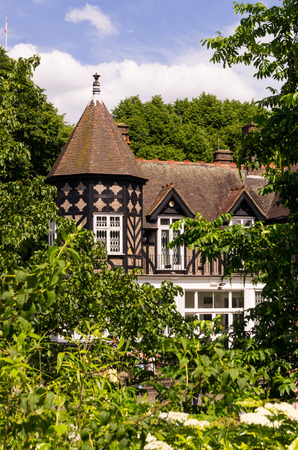 Old house built of half-timbered のeditorial素材