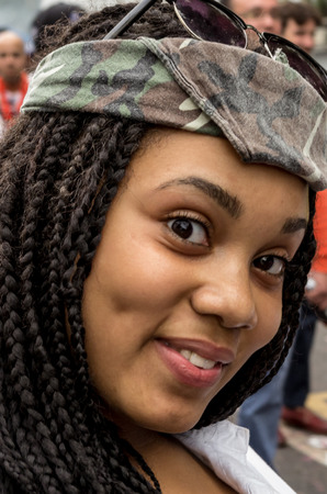 LONDON - AUGUST 24: Performers take part in the First day of Notting Hill Carnival, August 24, 2014 in London, UK.のeditorial素材