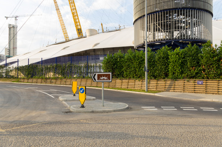 LONDON, UK - 26th JULY 2014: The Millennium Dome, built in celebration of the beginning of the third millennium in year 2000,のeditorial素材