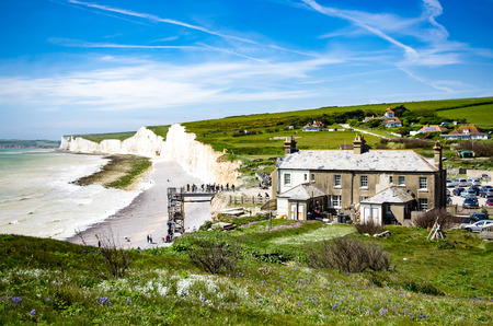 Seven Sisters Country Park in Sussex, UKのeditorial素材