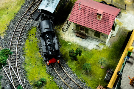 WROCLAW,PL 23 JUNE - stacyjkowo - Myseum of model railway Wroclaw,Poland - 23 June 2015のeditorial素材