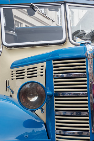 the head lamp of old coacheの写真素材