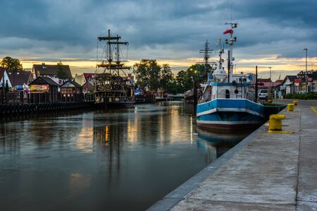 Sunset in fisherman portの写真素材