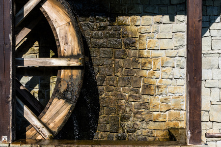 a tolling wheel of windmillの写真素材