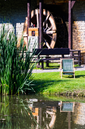 a tolling wheel of windmillの写真素材