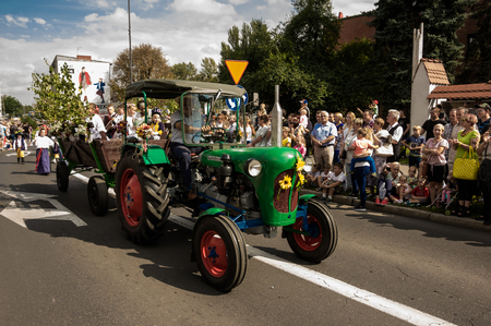 TARNOWSKIE GORY,POLAND - SEPTEMBER 10 2017:  "Gwarki" a street parade at Tarnowskie gory town. Celebretion of "Gwarki days" Silver minersのeditorial素材