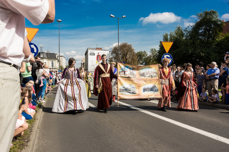 TARNOWSKIE GORY,POLAND - SEPTEMBER 10 2017:  "Gwarki" a street parade at Tarnowskie gory town. Celebretion of "Gwarki days" Silver minersのeditorial素材