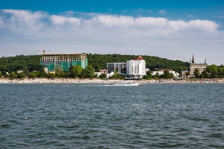 Miedzyzdroje, westpomerania, Poland -  June 22 2018 Miedzyzdroje beach during summertimeのeditorial素材