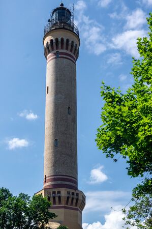Swinoujscie.Poland - 24 Jule,2018 Lighthouse Swionujscie, Westpomerania Polandのeditorial素材