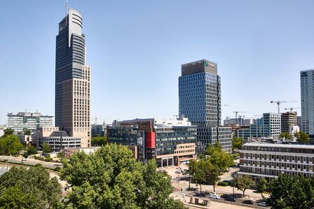 Warsawa, Poland -  30 June 2019 - 'Warsaw skyscrapers, modern buliding of capial of Poland.のeditorial素材