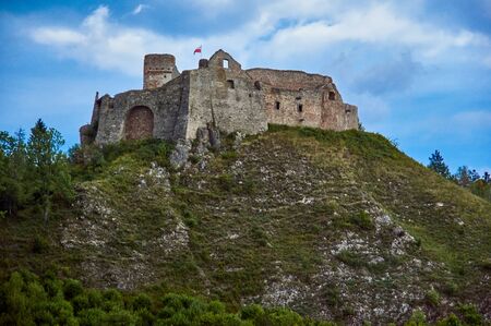 Ruins of Czorsztyn castle. In south Polandの写真素材