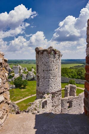 Ogrodzieniec. Poland 02 June 2019 - Ruin of Ogrodzxieniec castle in southern Poland.のeditorial素材