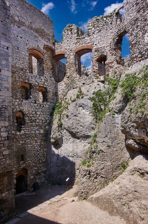 Ruins of medieval castle in southern Polandのeditorial素材