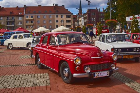 Bytom, Poland - 14th  september 2019 - Gathering of old vehicles in Bytom, Silesia, Polandのeditorial素材