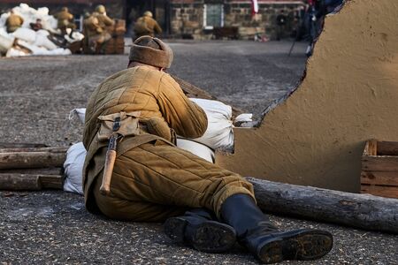 Miechowice, SIlesia, Poland 25 January 2020 - reconstruction of the Miechowicka tragedy Bytom - Miechowice, Poland 25 01 2020のeditorial素材