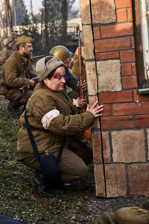 Miechowice, SIlesia, Poland 25 January 2020 - reconstruction of the Miechowicka tragedy Bytom - Miechowice, Poland 25 01 2020のeditorial素材