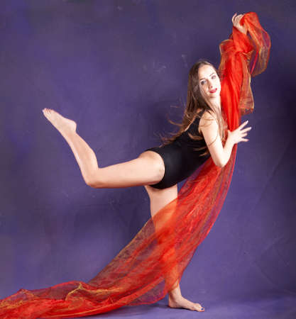 person, girl, woman, dancing, dance, dancer, beautiful, beauty, female, joy, model, portrait, young, performance, studio, sport, sash, adult, attractive, white, lifestyle, pose, costume, pretty, caucaの写真素材