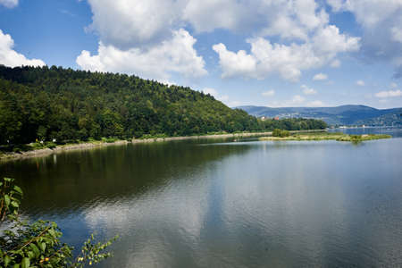 A ZYwieckie lake, Mountain lake at south Polandの写真素材