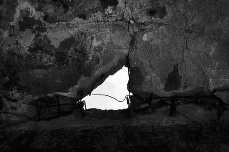 Westerplatte , Poland 27 July 2020 Ruins of bunker at Westerplatte,のeditorial素材