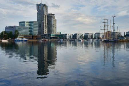 Gdynia, Poland 20 July 2020. "Sea tower " talles skyscraper in Gdynia.のeditorial素材