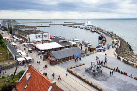 Hel, Pomerania, Poland 24 July 2020. View at marina in Hel Town, Pomerania provinceのeditorial素材
