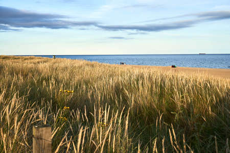 Hel, Pomerania, Poland 25 July 2020. Beach promenade at Hel town, Pomerania voivodship, Polandの写真素材