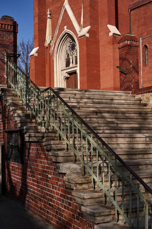 Entrence to churche, after tenewedの写真素材