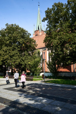 Raciborz, Silesia voivodship, Poland 13 September 2020 View at church of assumtion in RAciborzのeditorial素材