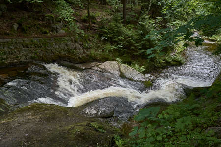 Mountain river Lomnica in Karpacz town